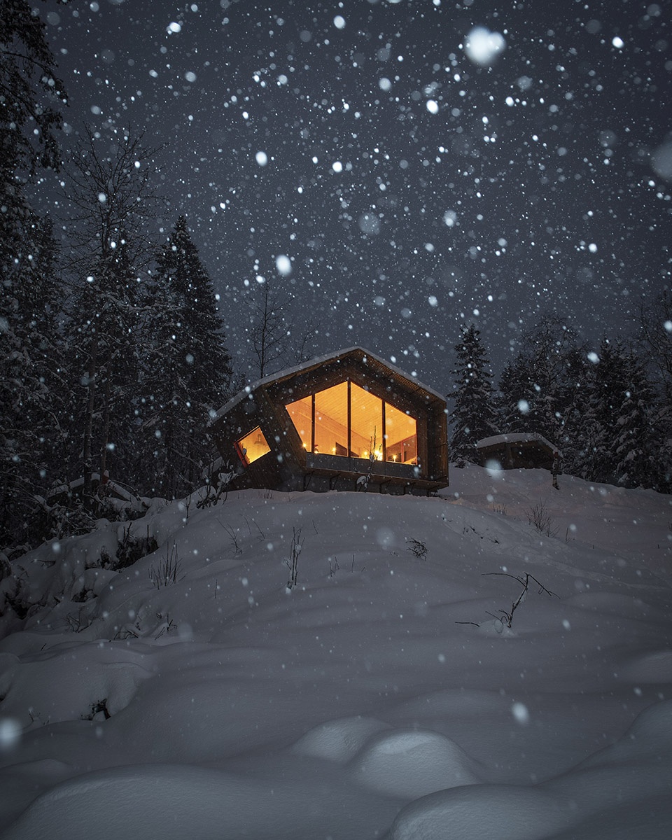 fuglemyrhytta panoramic self service cabin by snohetta