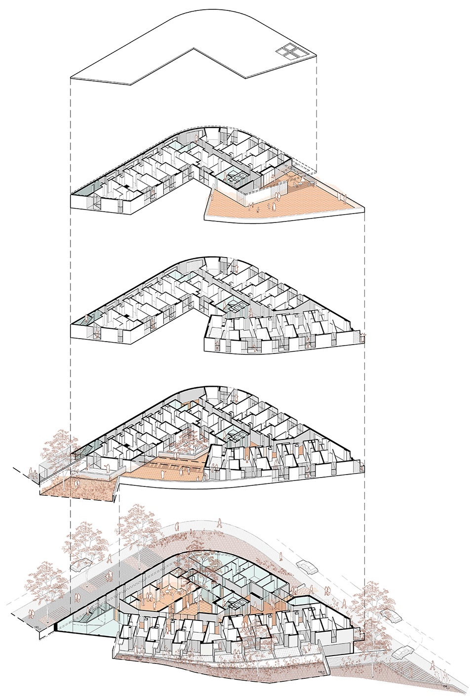 44 dwellings for dlderly people in quatre camins barcelona by ravetllat arquitectura