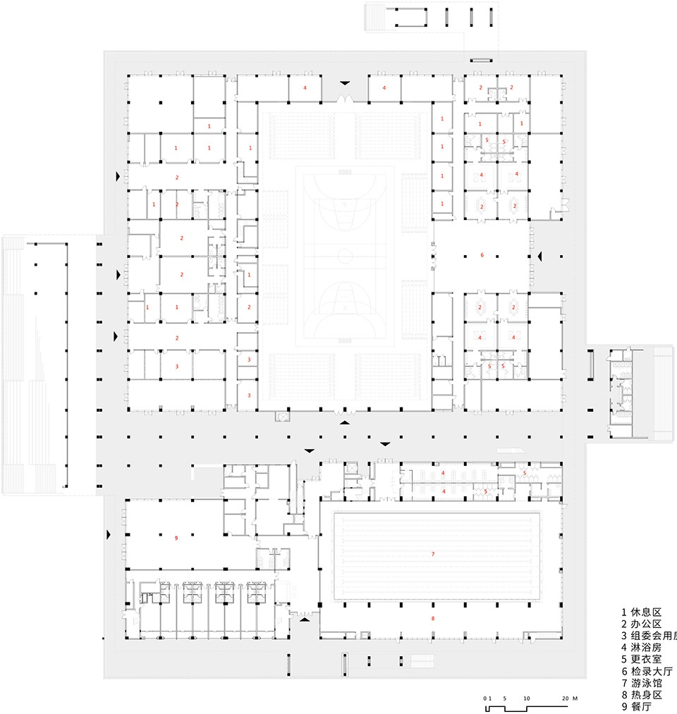 mixing openness with the whole architectural design of yizheng comprehensive gymnasium china by the architectural design and research ins...