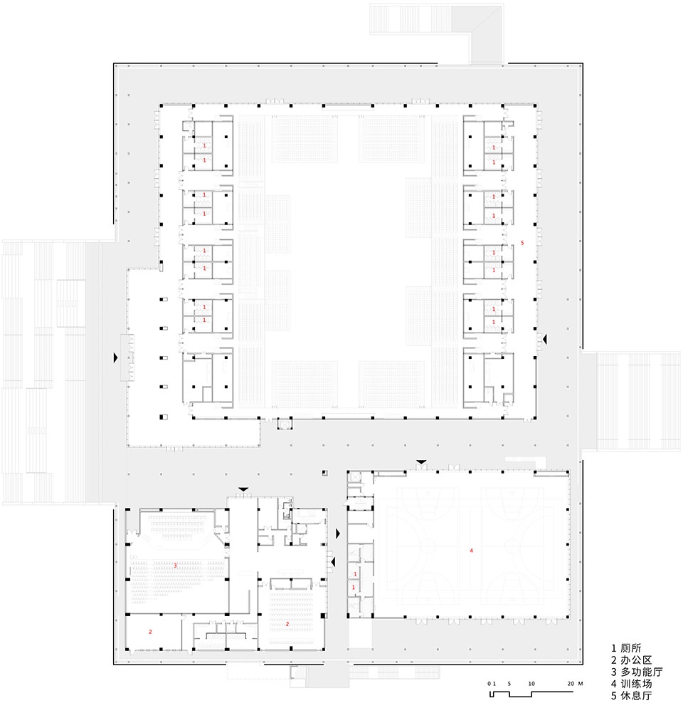 mixing openness with the whole architectural design of yizheng comprehensive gymnasium china by the architectural design and research ins...