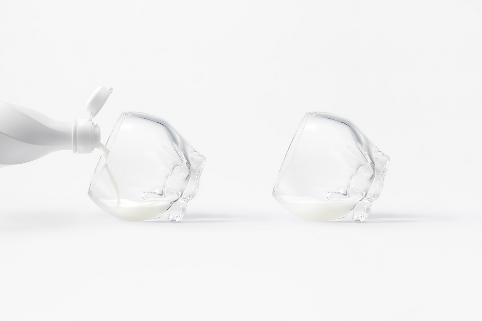newly designed cup for calpico by nendo