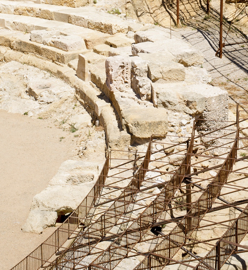 archaeological remains of the ancient roman by toni girones