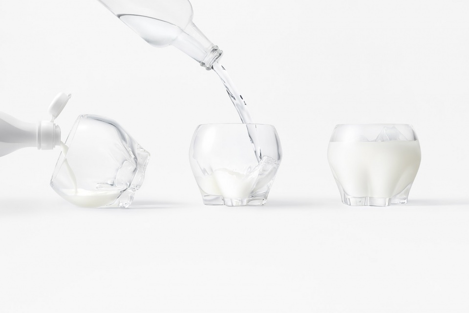 newly designed cup for calpico by nendo