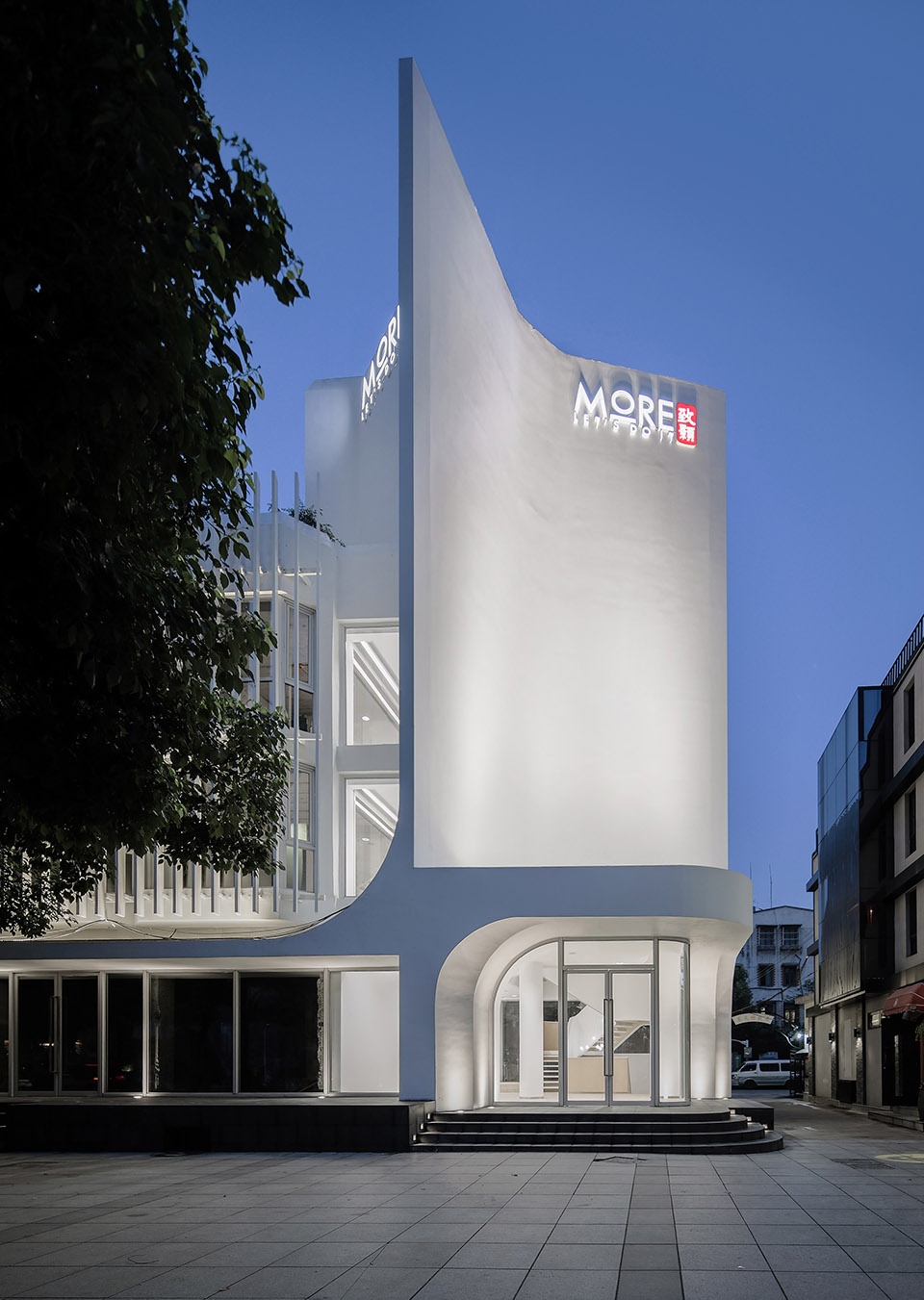 soften the presence renovation of jingan business building china by archunits