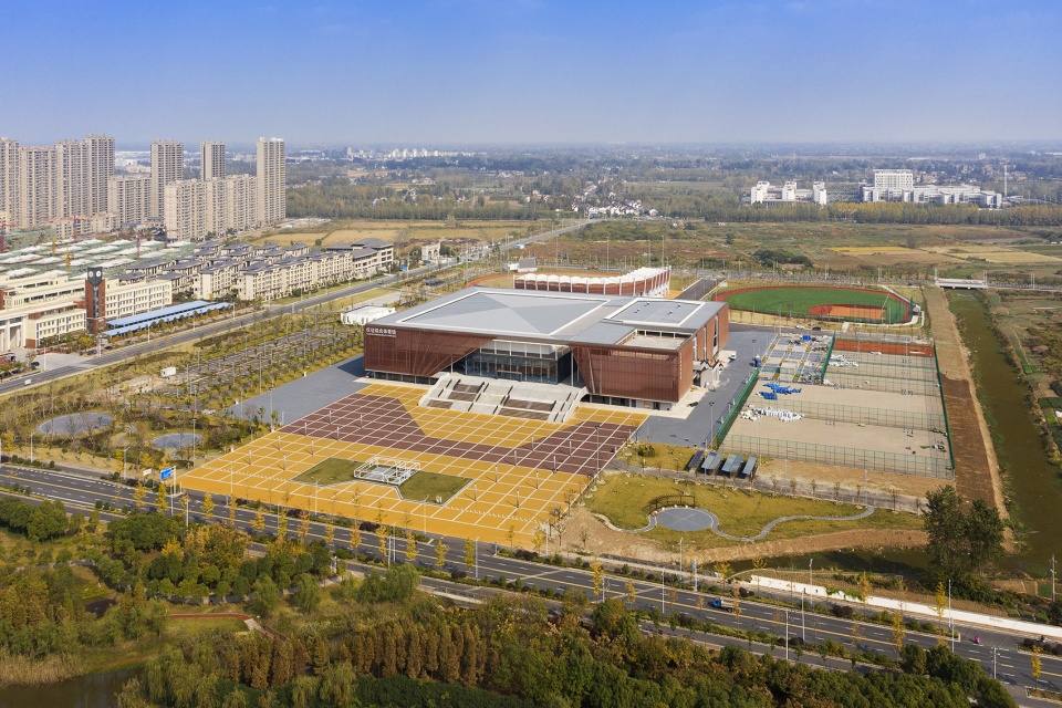 mixing openness with the whole architectural design of yizheng comprehensive gymnasium china by the architectural design and research ins...