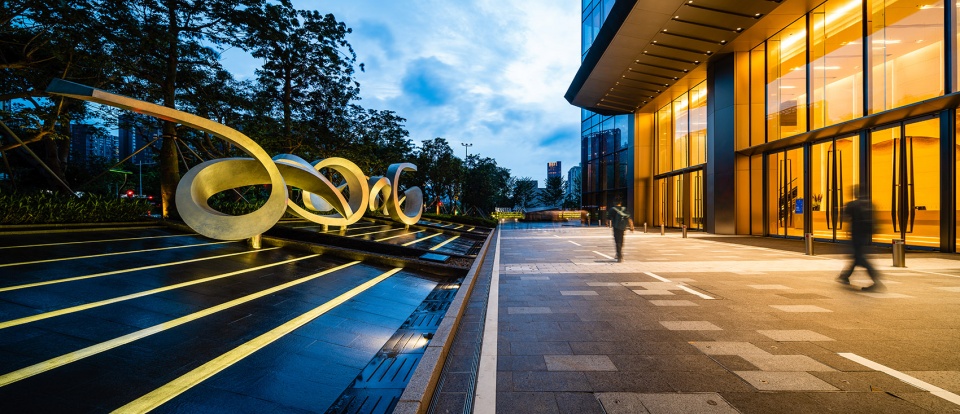 artwork design of one shenzhen bay t7 office building entrance china by aart