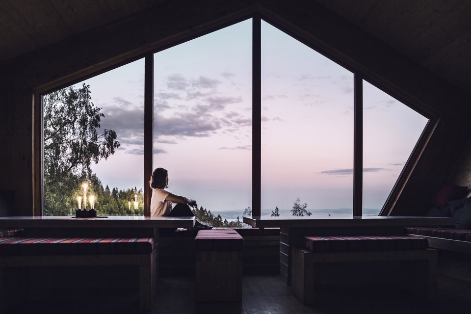 fuglemyrhytta panoramic self service cabin by snohetta