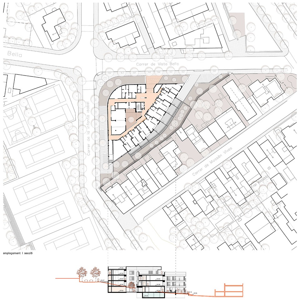 44 dwellings for dlderly people in quatre camins barcelona by ravetllat arquitectura