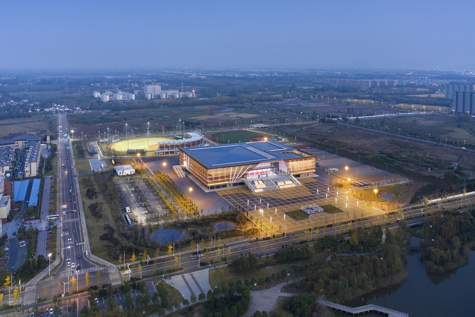 mixing openness with the whole architectural design of yizheng comprehensive gymnasium china by the architectural design and research ins...
