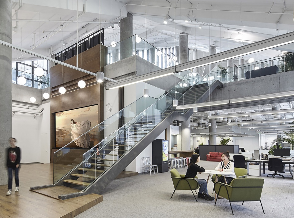 share television media office building in digital manor c china by ideal design construction inc
