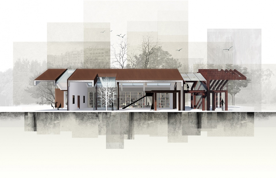 between memory and hope liva riverside book bar reconstruction of east china normal university ecnu china by lacime architects