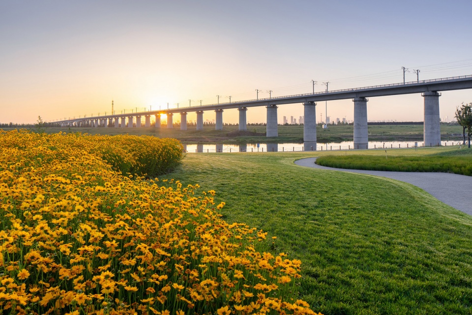 feng river wetland environmental design in xian china by gvl group