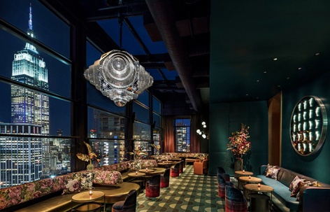 Moxy Chelsea酒店公共休闲区域，纽约 / Rockwell Group