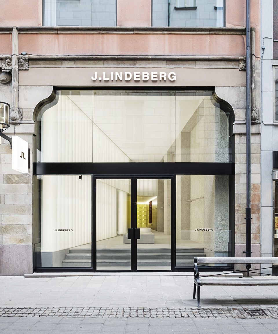 new flagship store and retail concept for j lindeberg by studio david thulstrup