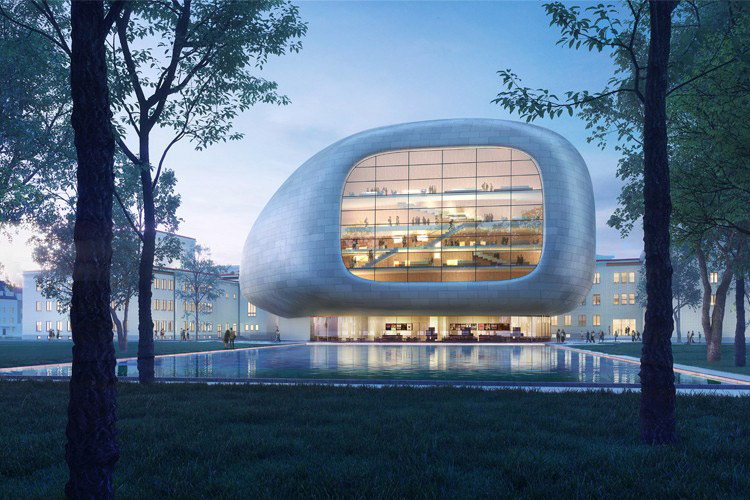 steven holl architects architeture acts win competition for concert hall in ostrava czech republic