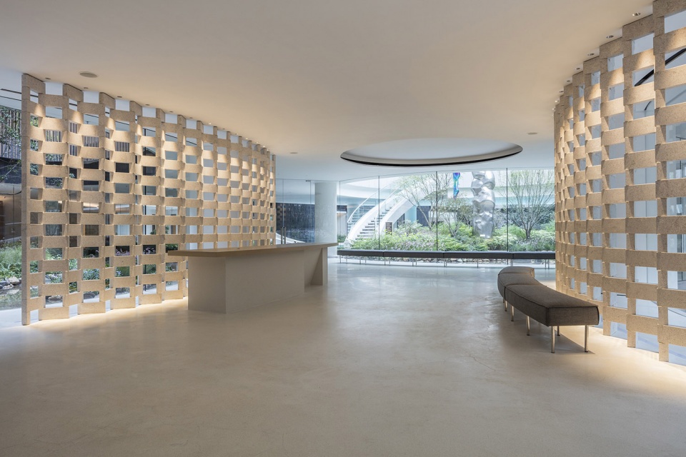 clubhouse and the entrance lobby area of luxury condominium fleur pavilia in hong kong china by uchida design inc