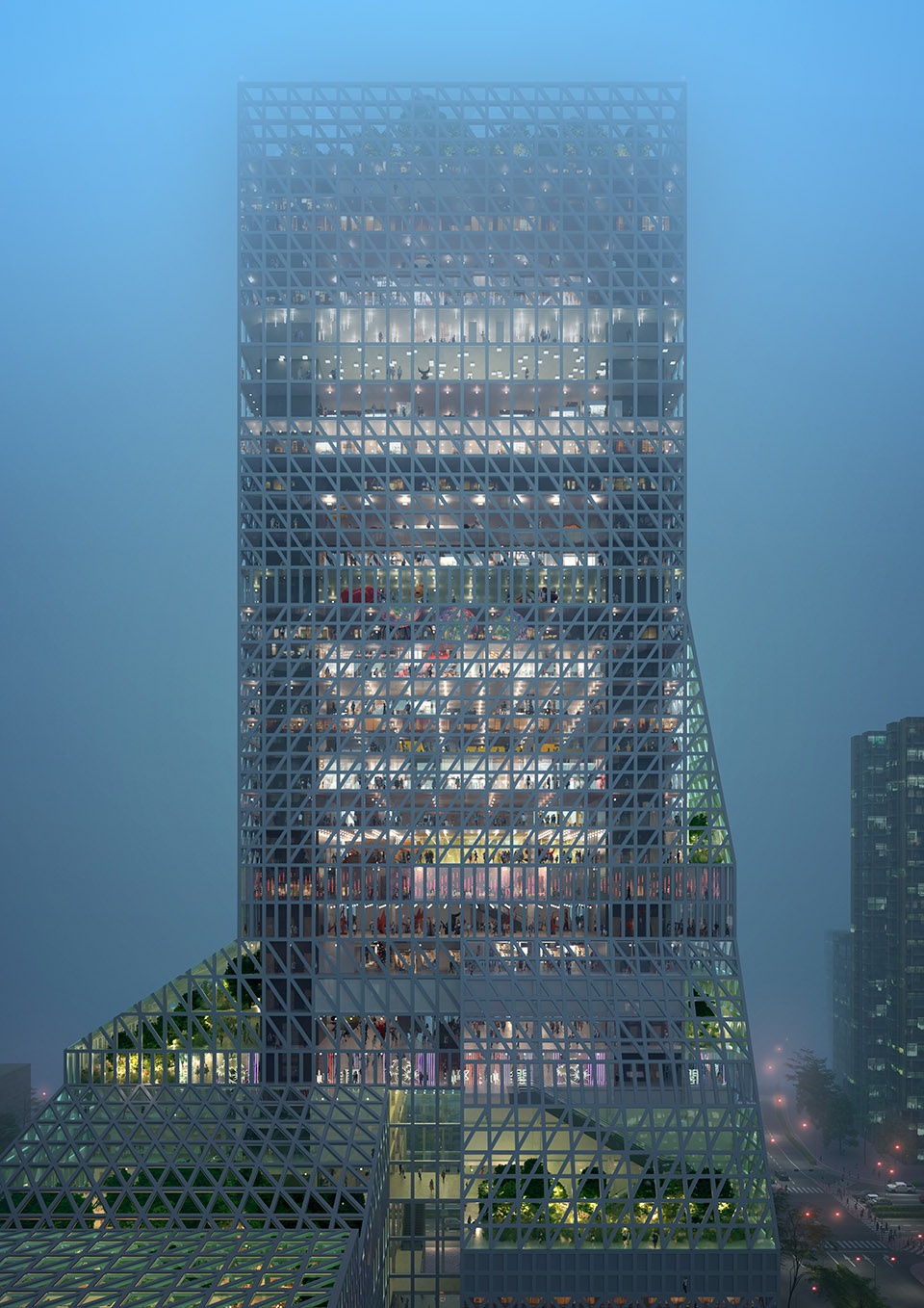 futian civic cultural centre 1st prize competition design china by mecanoo