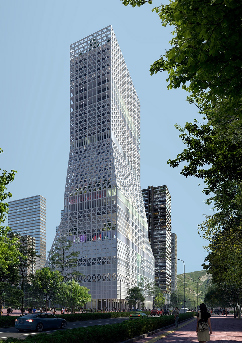 futian civic cultural centre 1st prize competition design china by mecanoo