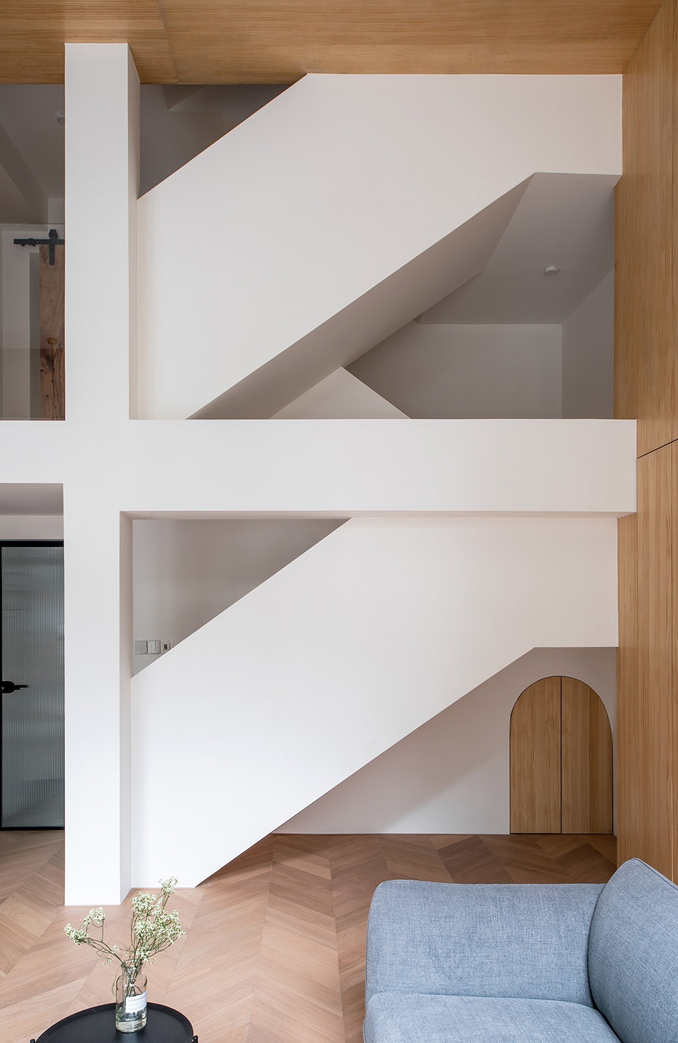 geometrical space for a two kid family china by atelier dy
