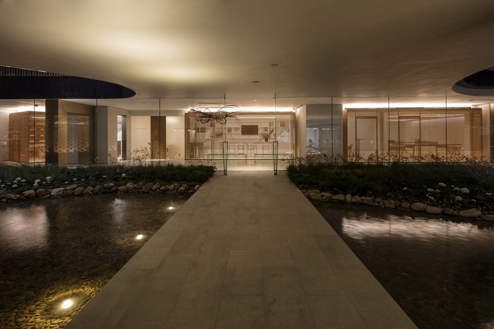 clubhouse and the entrance lobby area of luxury condominium fleur pavilia in hong kong china by uchida design inc