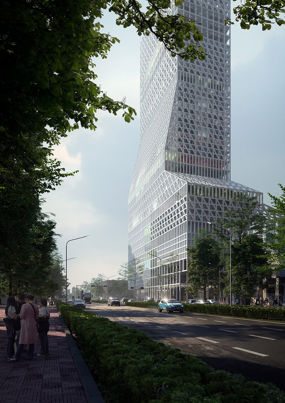futian civic cultural centre 1st prize competition design china by mecanoo