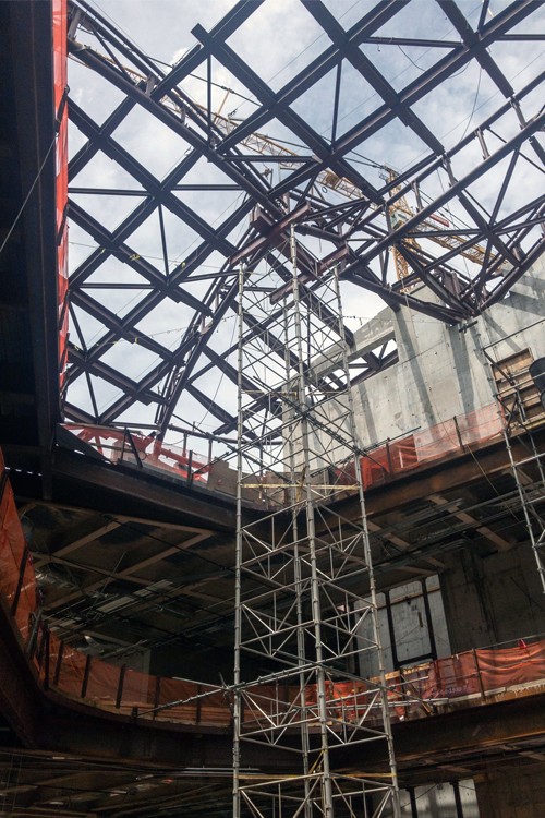 the nancy and rich kinder building for the museum of fine arts houston celebrates topping out