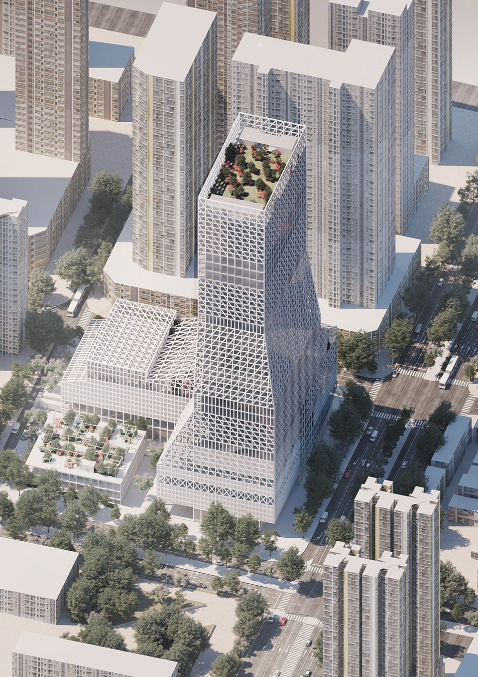 futian civic cultural centre 1st prize competition design china by mecanoo