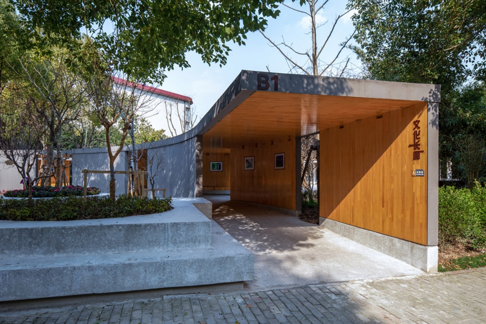 the entrance greenbelt of jiahong community jinqiao town pudong new area in shanghai china by tm studio