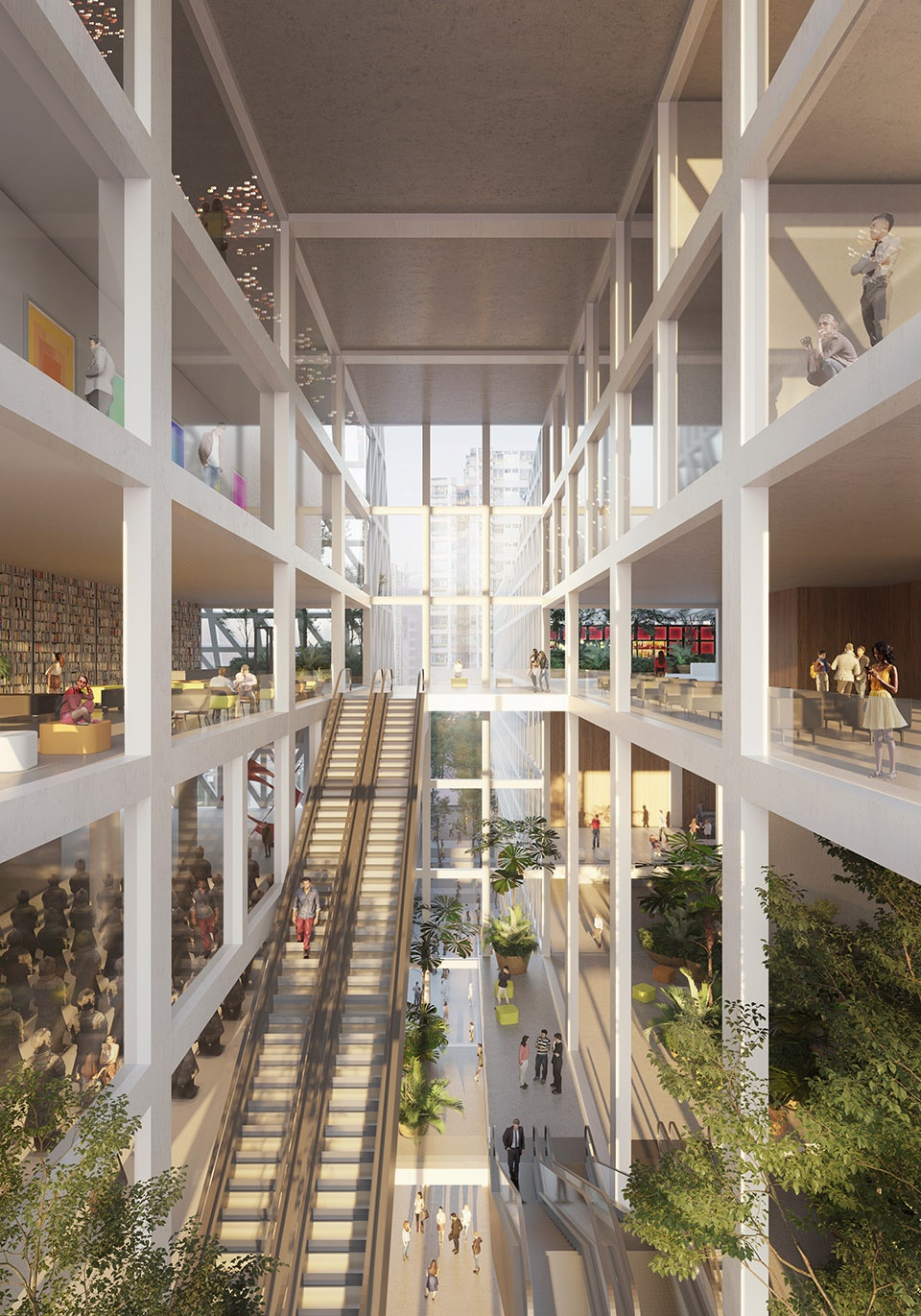 futian civic cultural centre 1st prize competition design china by mecanoo