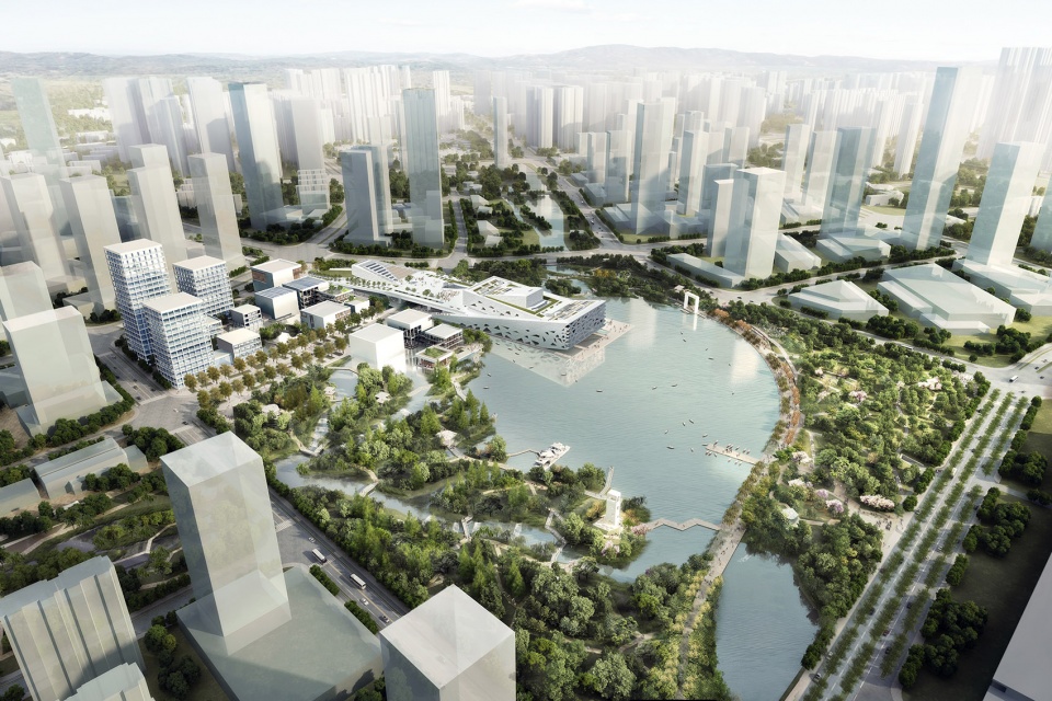 hangzhou yuhang opera china by henning larsen