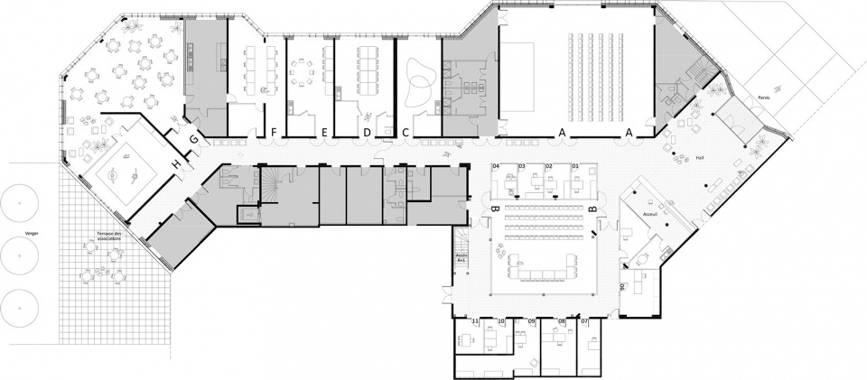 albert schweitzer community centre by mao architectes