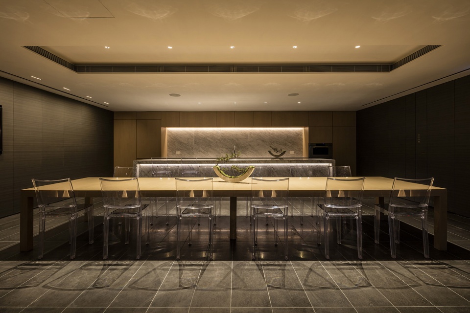 clubhouse and the entrance lobby area of luxury condominium fleur pavilia in hong kong china by uchida design inc