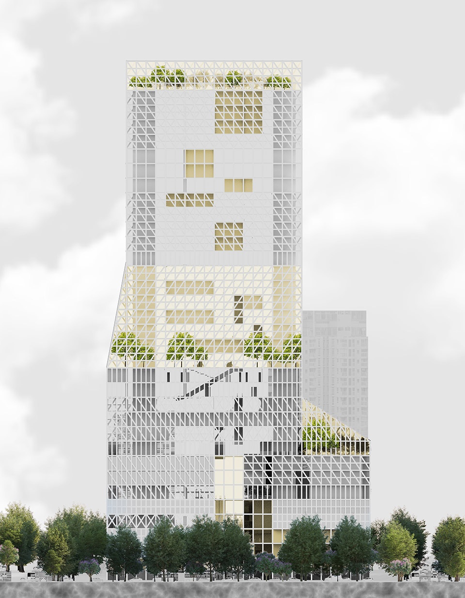 futian civic cultural centre 1st prize competition design china by mecanoo