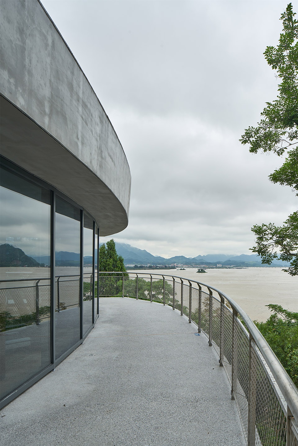 star boat overhead swimming pool on the bank of fuchun river in hangzhou china by the design institute of landscape architecture china ac...