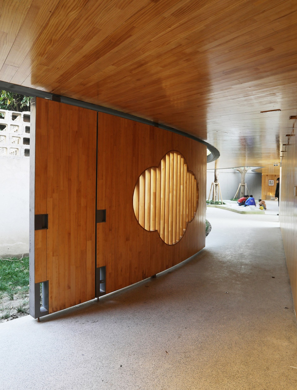 the entrance greenbelt of jiahong community jinqiao town pudong new area in shanghai china by tm studio
