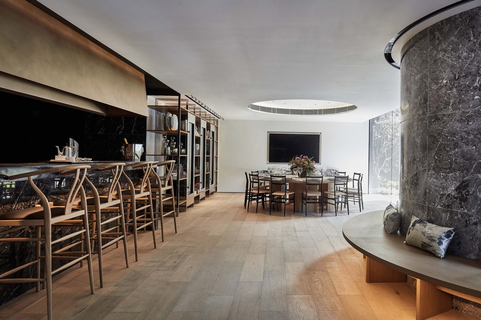 clubhouse and the entrance lobby area of luxury condominium fleur pavilia in hong kong china by uchida design inc