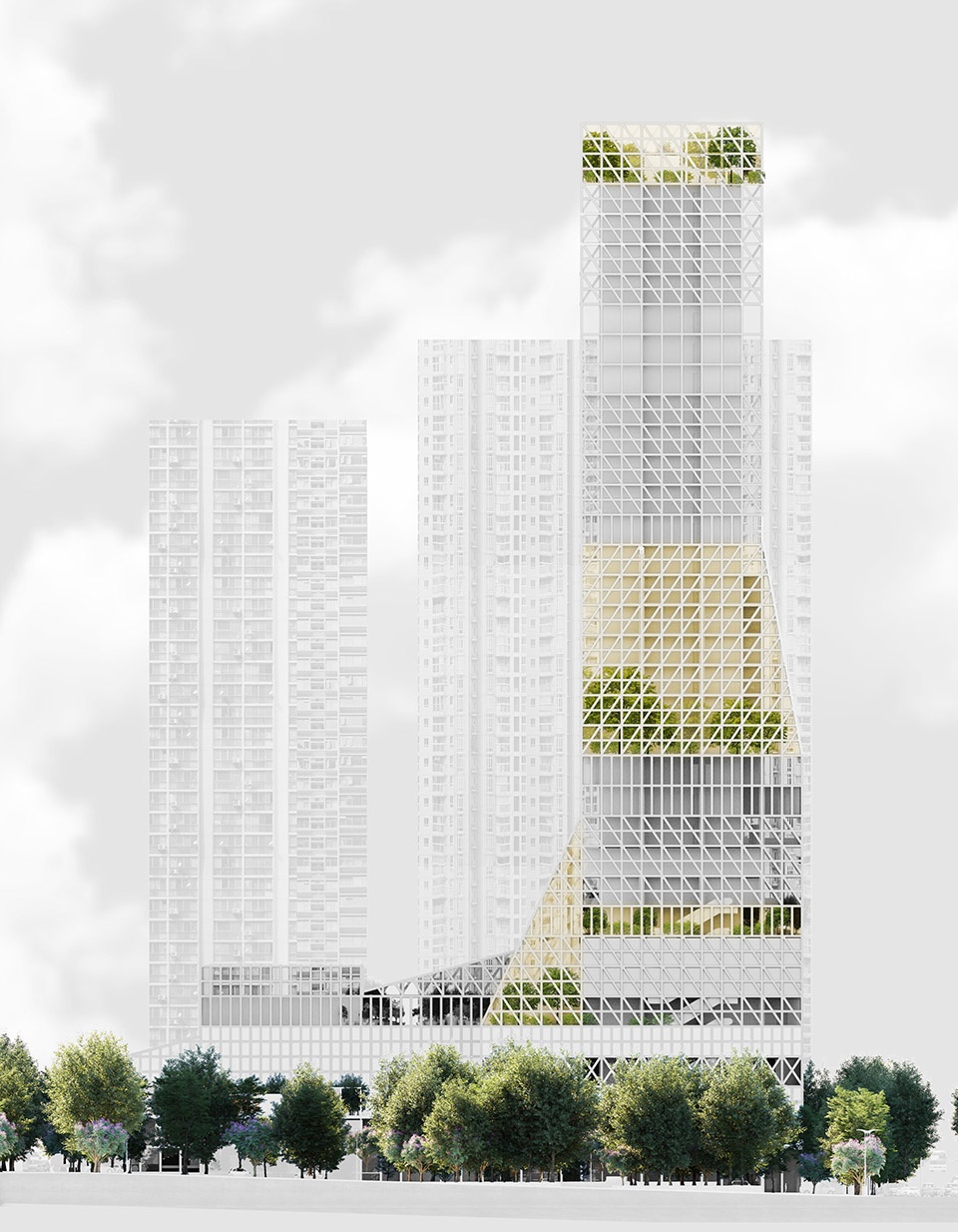 futian civic cultural centre 1st prize competition design china by mecanoo