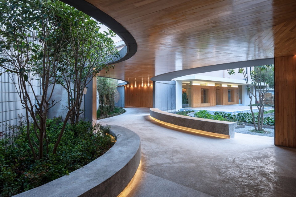 the entrance greenbelt of jiahong community jinqiao town pudong new area in shanghai china by tm studio