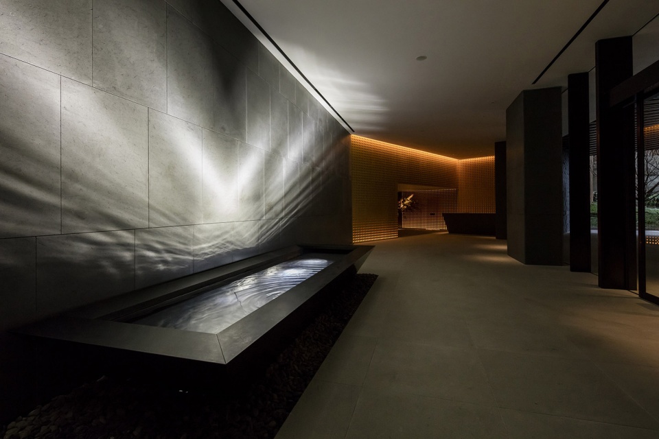 clubhouse and the entrance lobby area of luxury condominium fleur pavilia in hong kong china by uchida design inc