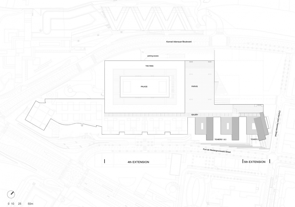the 5th extension of the courthouse of the court of justice of the european union by dominique perrault architect