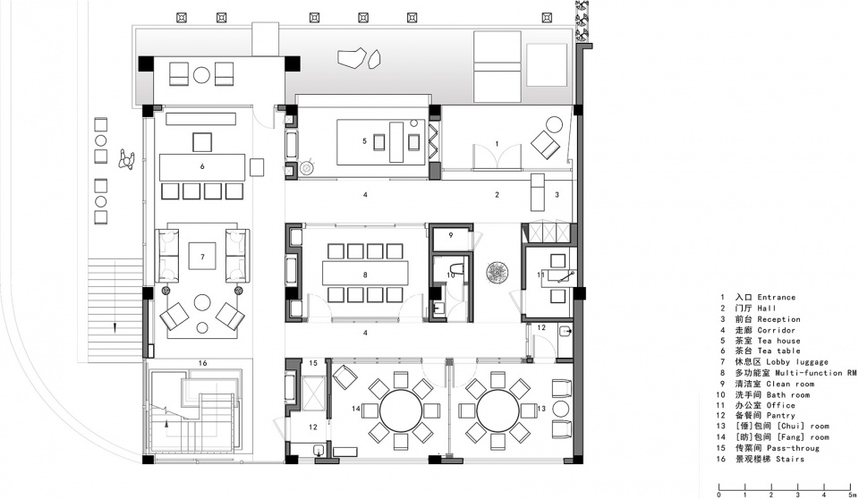 s480 dining villa china by hfd design institute