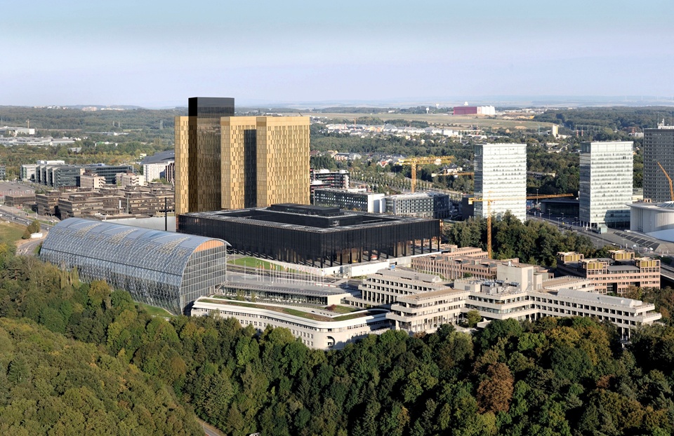 the 5th extension of the courthouse of the court of justice of the european union by dominique perrault architect
