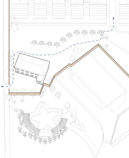the entrance greenbelt of jiahong community jinqiao town pudong new area in shanghai china by tm studio