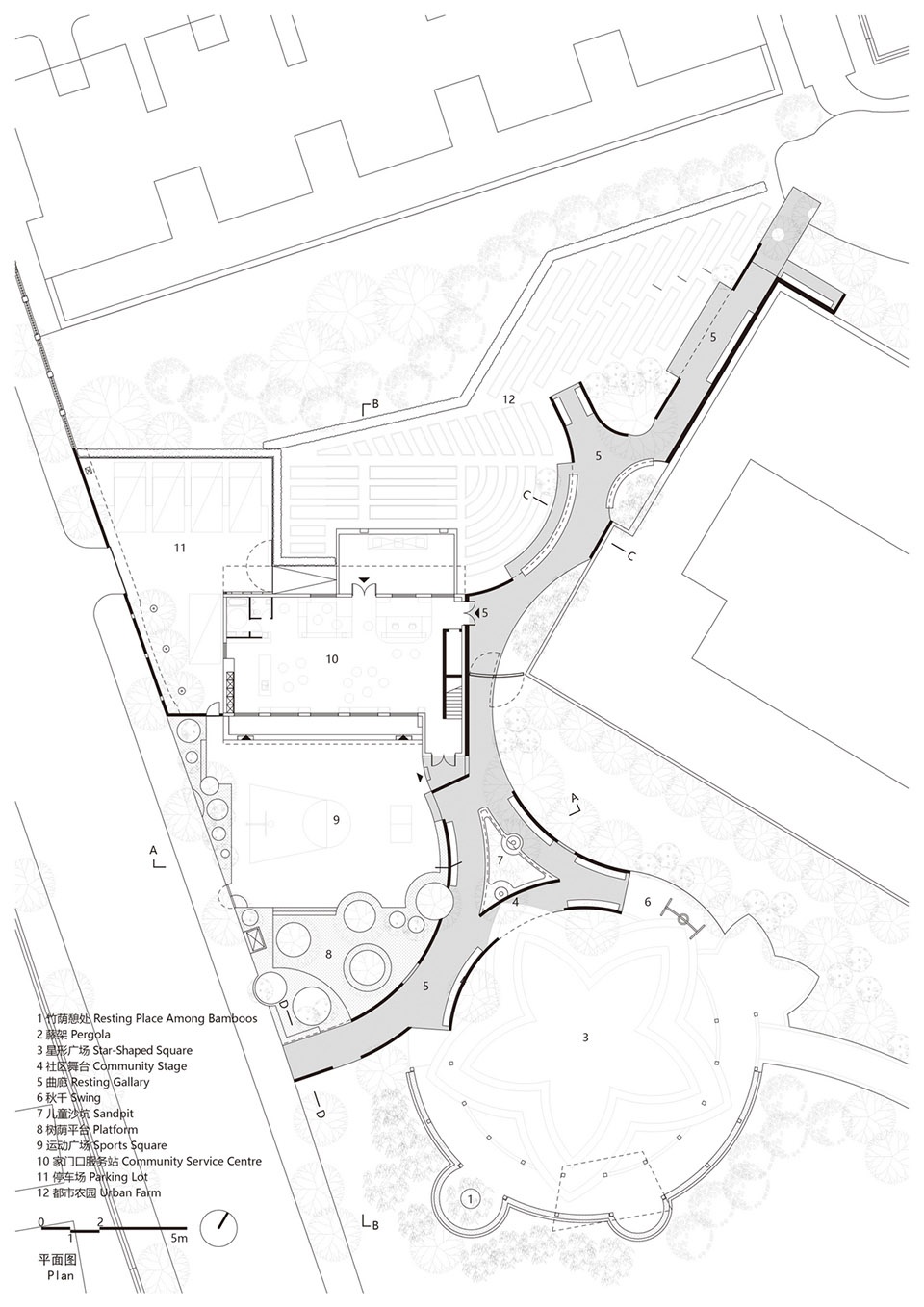 the entrance greenbelt of jiahong community jinqiao town pudong new area in shanghai china by tm studio