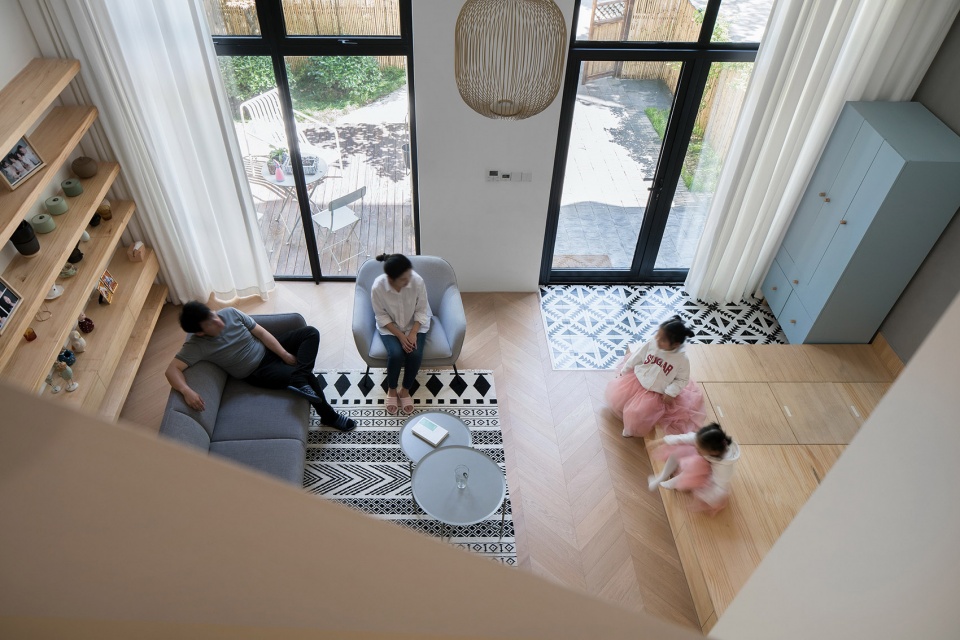 geometrical space for a two kid family china by atelier dy