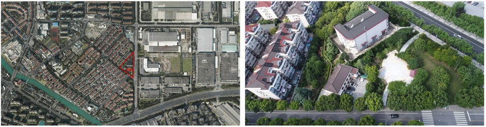 the entrance greenbelt of jiahong community jinqiao town pudong new area in shanghai china by tm studio