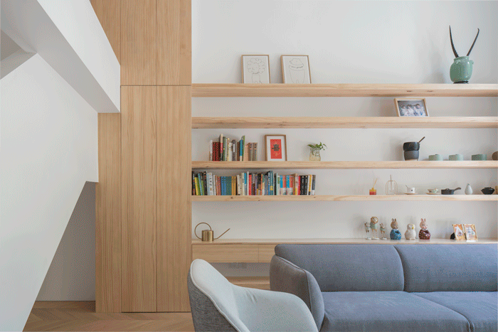 geometrical space for a two kid family china by atelier dy