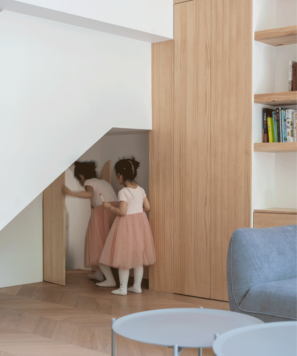 geometrical space for a two kid family china by atelier dy