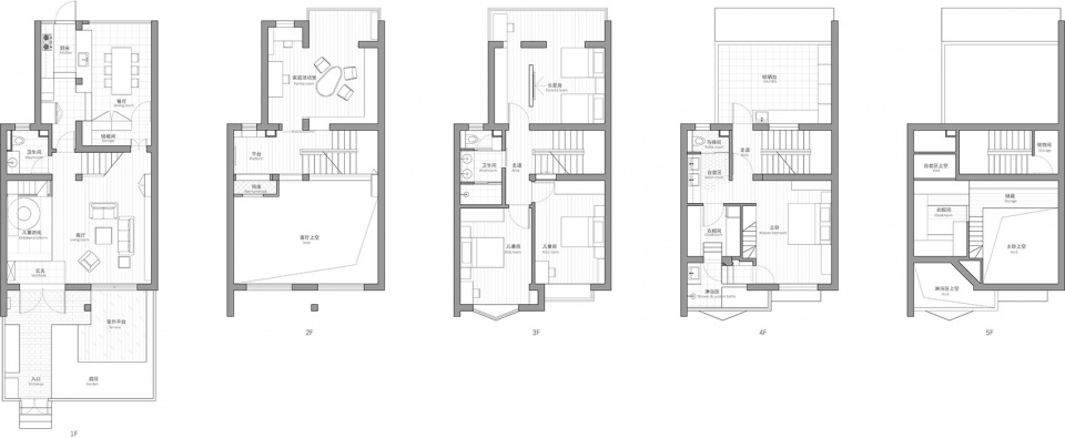 geometrical space for a two kid family china by atelier dy