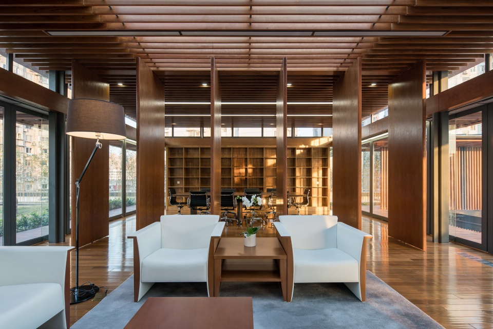 three rooms in a roof garden china by atelier z